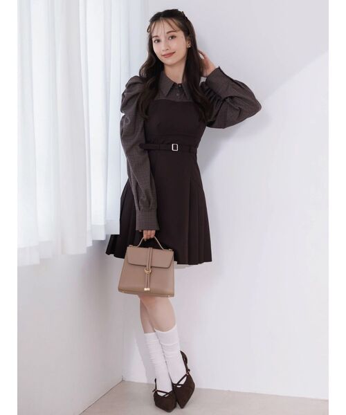 dazzlin（ダズリン） ワンピース 長袖レイヤードシャツミニワンピース