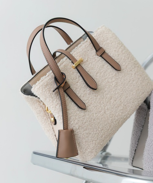 RODE SKO（ロデスコ） ハンドバッグ チャーム付ボアミニバッグ