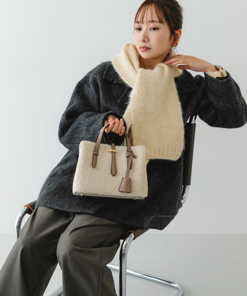 RODE SKO（ロデスコ） ハンドバッグ チャーム付ボアミニバッグ