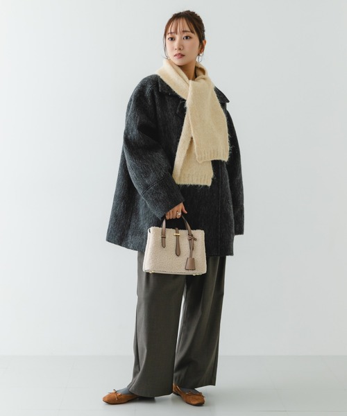 RODE SKO（ロデスコ） ハンドバッグ チャーム付ボアミニバッグ