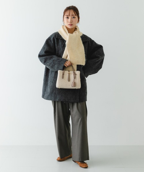 RODE SKO（ロデスコ） ハンドバッグ チャーム付ボアミニバッグ