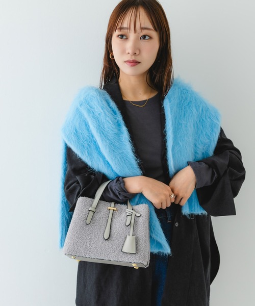 RODE SKO（ロデスコ） ハンドバッグ チャーム付ボアミニバッグ