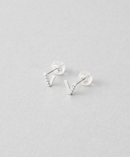 ピアス K10WG ピアス ダイヤモンド レディース_2