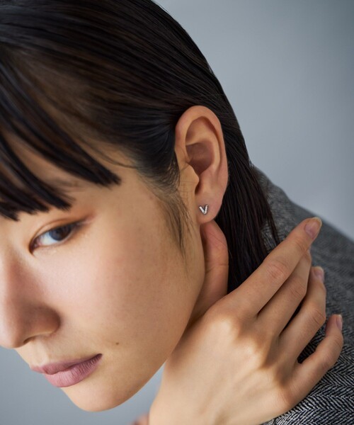ピアス K10WG ピアス ダイヤモンド レディース_5