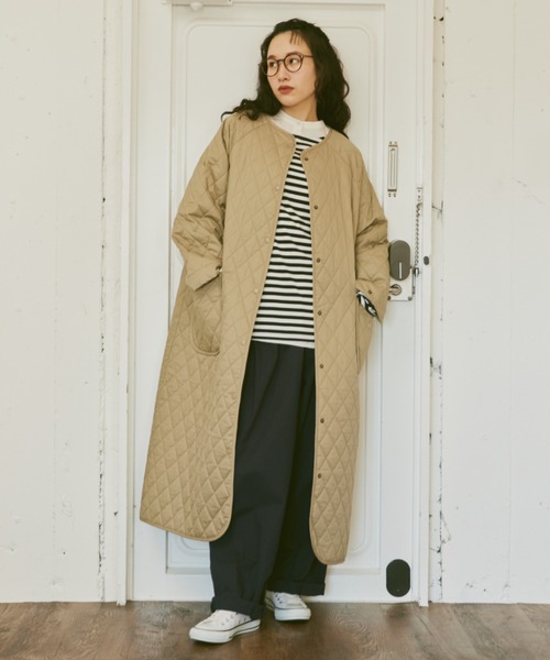 「Libra Cue」 ノーカラーコート FREE ブラック レディース_画像8