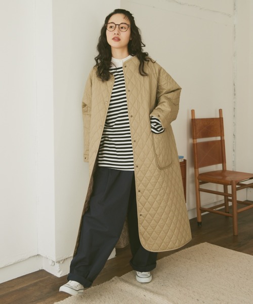 「Libra Cue」 ノーカラーコート FREE ブラック レディース_画像9