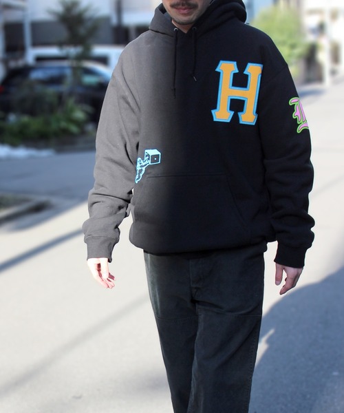 HUF（ハフ） プルオーバーパーカー X-LARGE ブラック メンズ