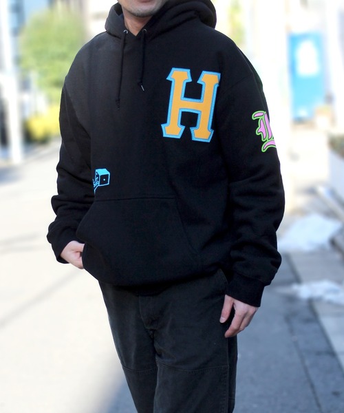 HUF（ハフ） プルオーバーパーカー X-LARGE ブラック メンズ