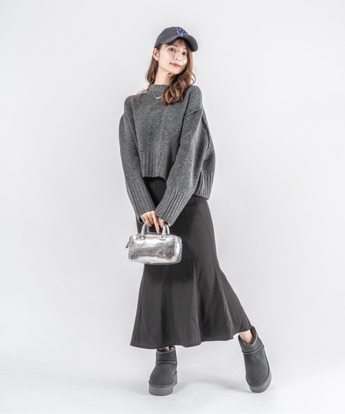 クリスチャンヴィラ　ロングハンドルボストンバッグ(グレー) CHRISTIAN VILLA（クリスチャンヴィラ） ショルダーバッグ バッグ