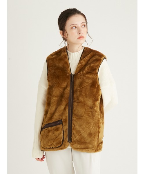 お*ウ様 Barbour ブラウンファーベスト 42 お*ウ様 Barbour ブラウンファーベスト 42 Barbour（バブアー） ベスト