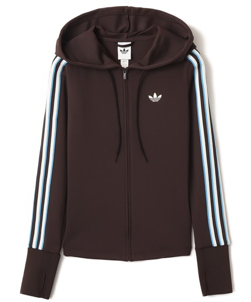 adidas ウインドブレーカー　トレフォイル クロップド パーカー　即発送　M adidas（アディダス） パーカー adidas HOODED TREFOIL ZIPPER JACKET