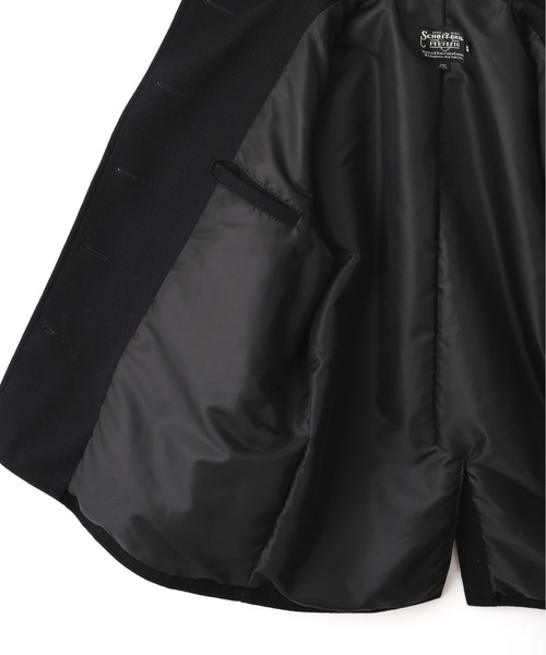 pコート ピーコート Schott/ショット/787US LEATHER COMB. PEA JACKET/レザーコンビ ピーコートの画像