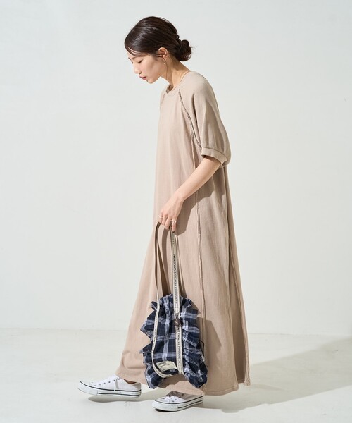FREAK'S STORE（フリークスストア） 半袖ワンピース SMALL ベージュ