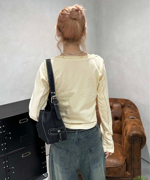 「sedacle girl」 スウェットカットソー FREE アイボリー レディース_画像4