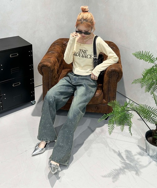 「sedacle girl」 スウェットカットソー FREE アイボリー レディース_画像5