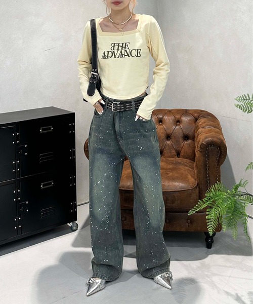 「sedacle girl」 スウェットカットソー FREE アイボリー レディース_画像6