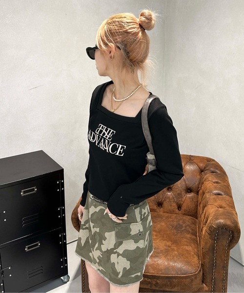 「sedacle girl」 スウェットカットソー FREE アイボリー レディース_画像9