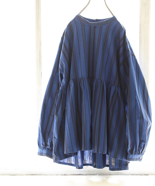 「soulberry」 長袖ブラウス L ブルー系その他 レディース_画像8