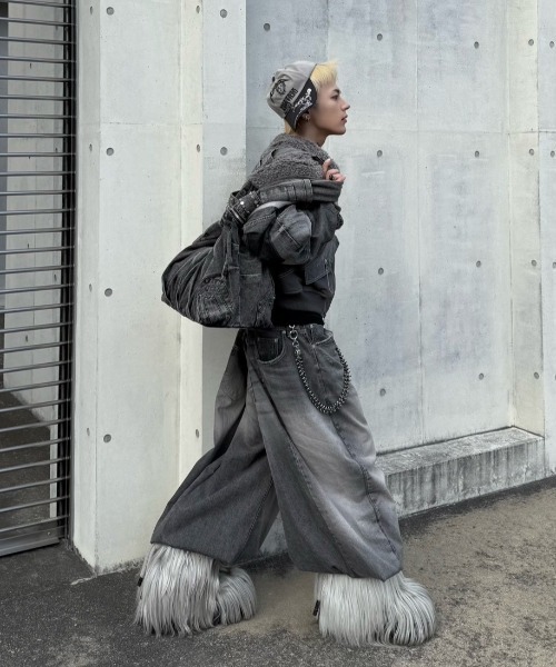 ショルダーバッグ 「RICH」Crinkle Denim Stone Washed Bag / 「リッチ 