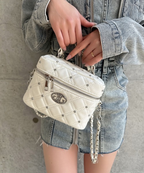 ショルダーバッグ バッグ 「ZOZO限定！！」ラインストーンキルティングBAG レディースの画像