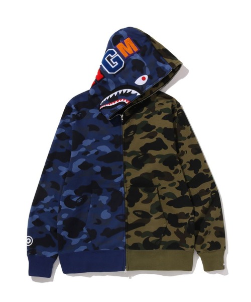 A BATHING APE 迷彩ネイビーカモフラシャークパーカー M A BATHING APE 迷彩ネイビーカモフラシャークパーカー M 【公式通販】