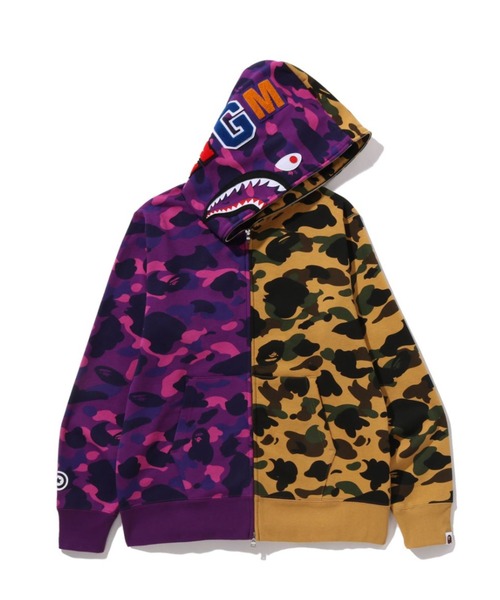a bathing ape ジップパーカー　ジャンパー　アウター A BATHING APE（アベイシングエイプ） パーカー SHARK CROPPED FULL