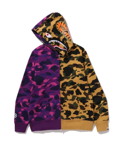 美品✨アベイシングエイプ XL ロゴプリント 総柄 ジップアップ パーカー A BATHING APE - アベイシングエイプ 総柄 ジップアップ パーカー