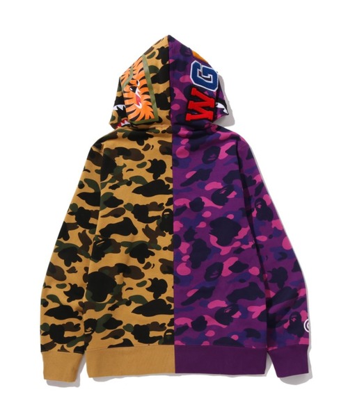 A BATHING APE（アベイシングエイプ） パーカー SPLIT CAMO SHARK FULL