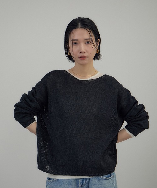 ニット セーター ペーパーヤーンプルオーバー「吸水速乾・洗える」 レディース SALON adam et rope'（サロン アダム エ ロペ） ニット セーター ペーパーヤーンプルオーバー レディース : ZOZOTOWN  Yahoo!店 - 通販 - Yahoo!ショッピング