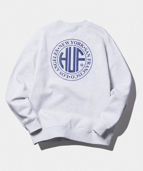 HUF ライトグレー セーター S HUF（ハフ） スウェットカットソー X-LARGE アッシュグレー メンズ