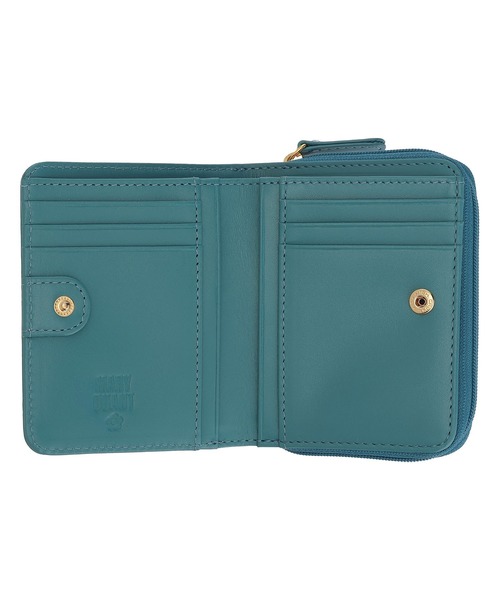 MARY QUANT ミントグリーン 二つ折り財布 マリークワント MARY QUANT デイジーエンボスフロート ウォレット