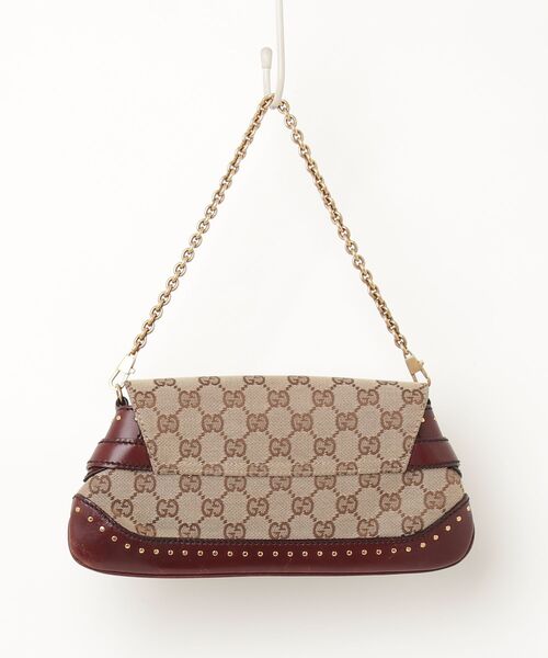 GUCCI（グッチ） ホースビットチェーンショルダーバッグ - ブラウン