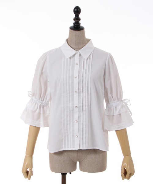 「axes femme POETIQUE」 半袖ブラウス MEDIUM ブルー レディース_画像7