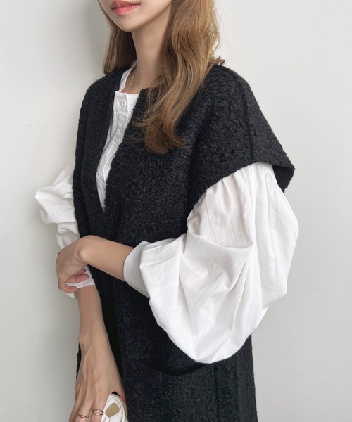 「Futier land」 半袖ワンピース MEDIUM ライトベージュ レディース_画像9