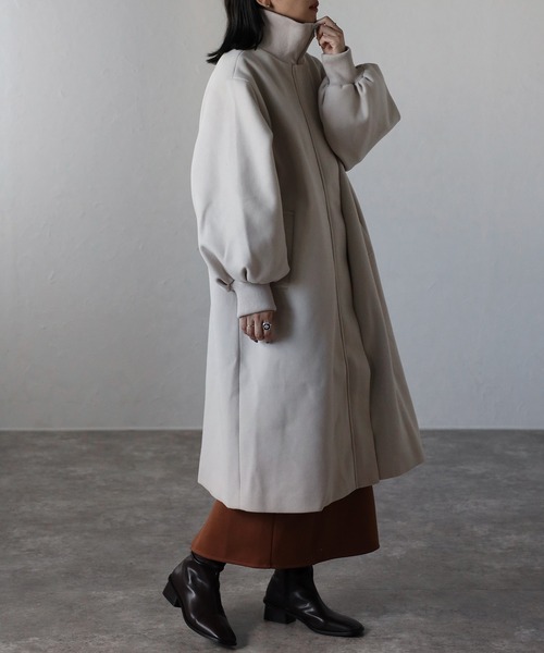 「ap retro」 チェスターコート FREE ブラック レディース_画像5