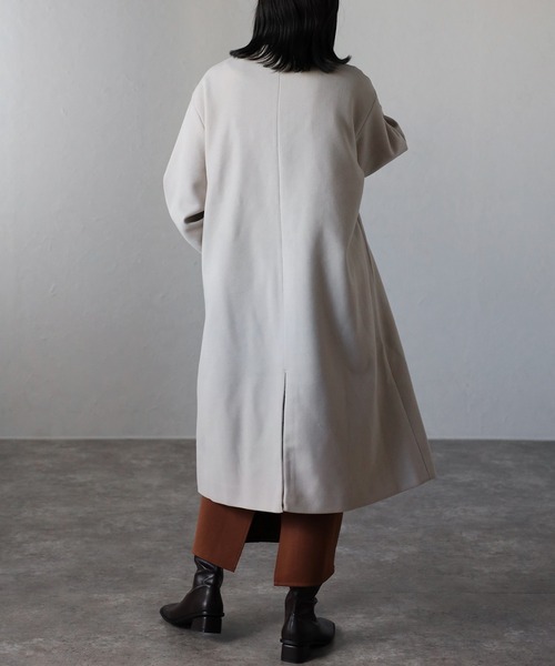 「ap retro」 チェスターコート FREE ブラック レディース_画像6