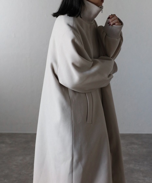 「ap retro」 チェスターコート FREE ブラック レディース_画像9