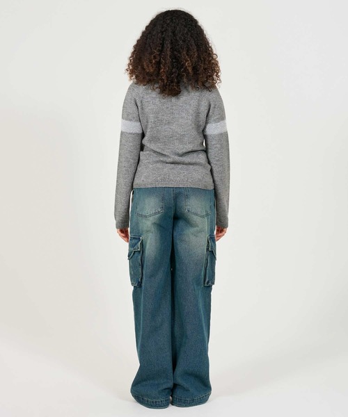 「TINA：JOJUN」 長袖ニット M グレー レディース_画像3