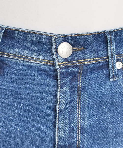 「YANUK」 スキニーデニムパンツ 23inch ブルー レディース_画像4