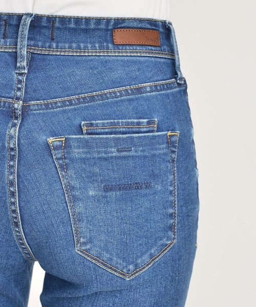「YANUK」 スキニーデニムパンツ 23inch ブルー レディース_画像6