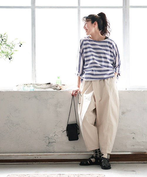 「soulberry」 イージーパンツ 4L ライトベージュ レディース_画像2