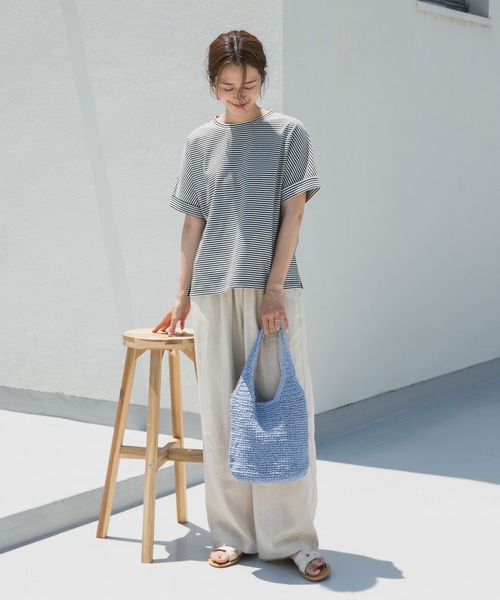 「URBAN RESEARCH DOORS」 半袖カットソー MEDIUM オフホワイト レディース_画像4