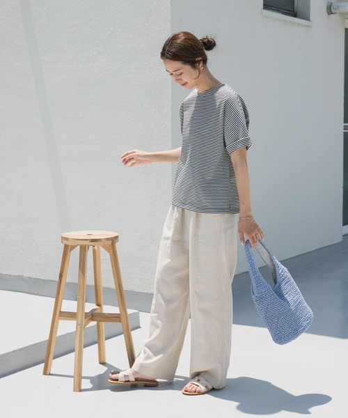 「URBAN RESEARCH DOORS」 半袖カットソー MEDIUM オフホワイト レディース_画像5