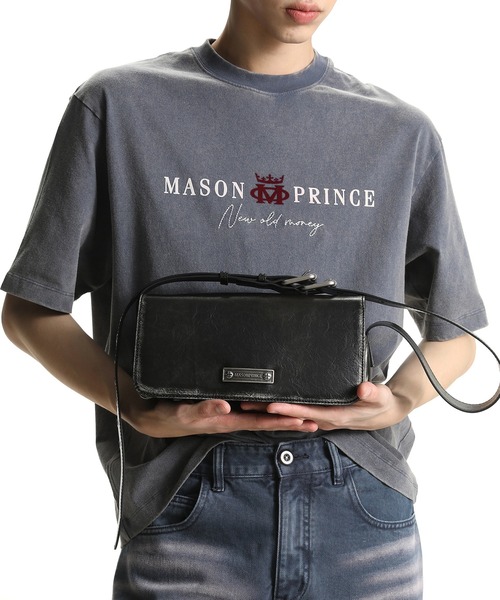 新品 MASONPRINCE ショルダーバッグ ブラック レザー MASONPRINCE ショルダーバッグ FREE ブラック メンズ : ZOZOTOWN Yahoo