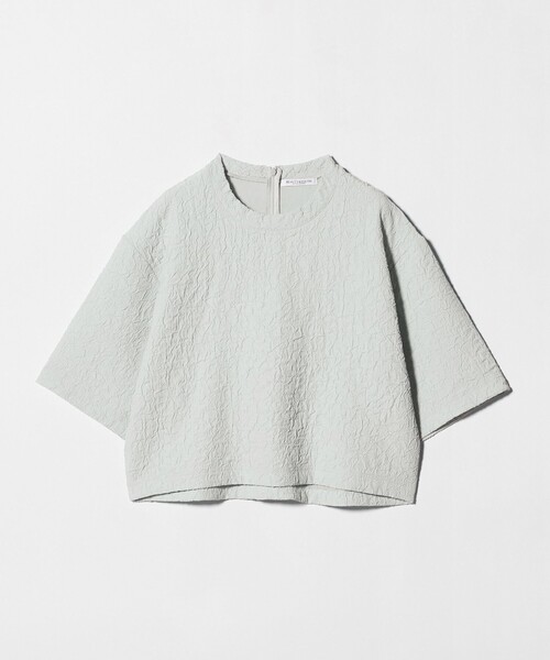 BEAUTY＆YOUTH UNITED ARROWS tシャツ ジャガード クルーネック 6分袖 