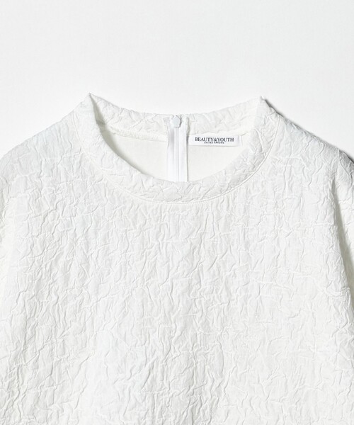 BEAUTY＆YOUTH UNITED ARROWS tシャツ ジャガード クルーネック 6分袖