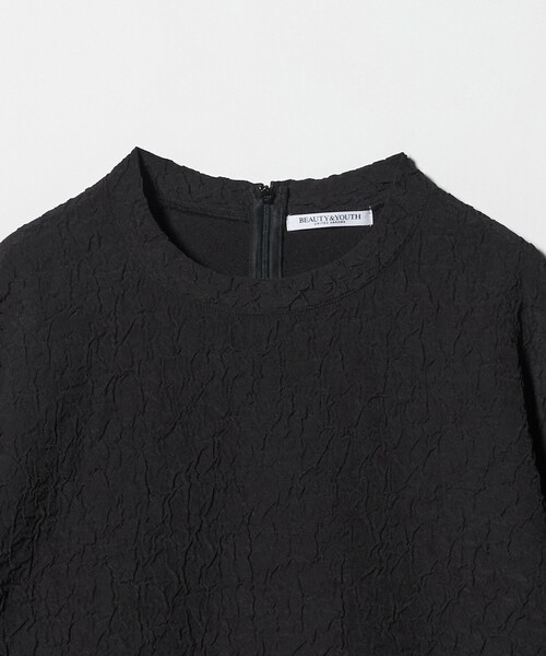 BEAUTY＆YOUTH UNITED ARROWS tシャツ ジャガード クルーネック 6分袖