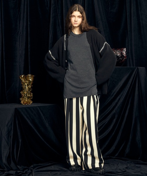 「MAISON SPECIAL」 ニットカーディガン 2 チャコールグレー メンズの画像
