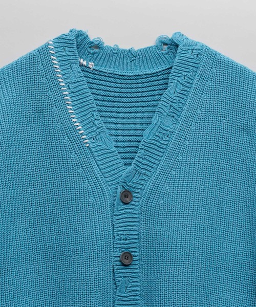 「MAISON SPECIAL」 ニットカーディガン 2 チャコールグレー メンズの画像