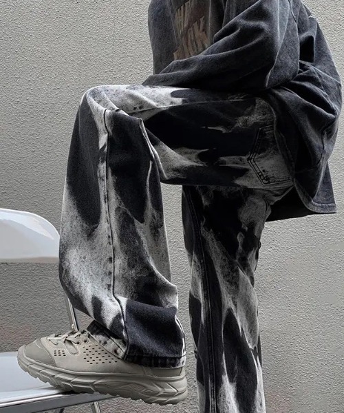 「BARELY BLUE」 デニムパンツ 2XL ブラック メンズ_画像5